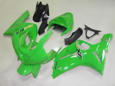 Green Black Cheq 2003-2004 Kawasaki ZX6R Motorcycle Fairings