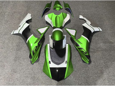 Green & Carbon Fiber Accents 2015-2019 Yamaha R1 Motorcycle Fairings