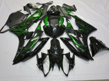 Green Flame 2006-2007 Yamaha R6 Motorcycle Fairings