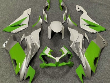 Green White and Silver 2019-2020 Kawasaki ZX6R Motorcycle Fairings