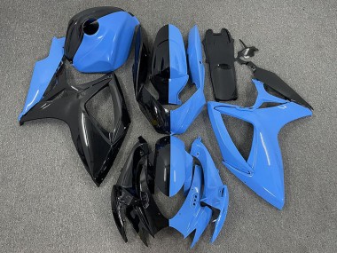 Half Blue and Black 2006-2007 Suzuki GSXR 600-750 Motorcycle Fairings