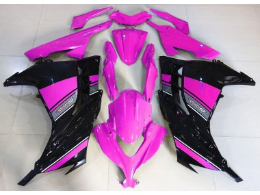 Hot Pink and Black 2013-2018 Kawasaki Ninja 300 Motorcycle Fairings