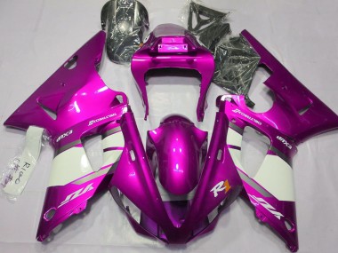 Hot Pink & White 2000-2001 Yamaha R1 Motorcycle Fairings