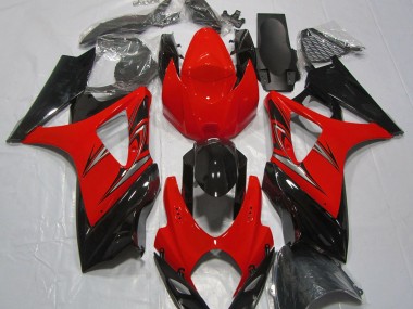 Lava Red and Black 2007-2008 Suzuki GSXR 1000 Motorcycle Fairings