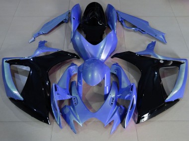 Light Blue and Black 2006-2007 Suzuki GSXR 600-750 Motorcycle Fairings