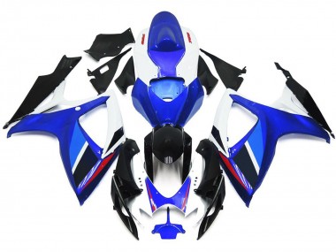 Light Blue and Deep Blue OEM Style w Red 2006-2007 Suzuki GSXR 600-750 Motorcycle Fairings