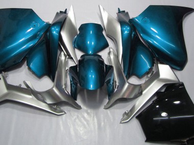 Light Blue and Silver 2010-2013 Honda VFR1200 Motorcycle Fairings