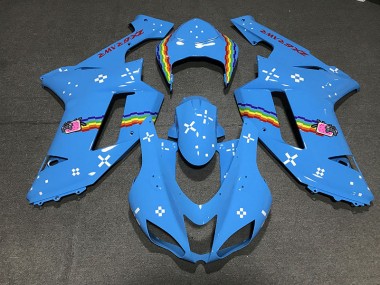 Light Blue Custom 2007-2008 Kawasaki ZX6R Motorcycle Fairings