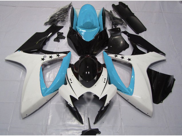 Light Blue Star 2006-2007 Suzuki GSXR 600-750 Motorcycle Fairings