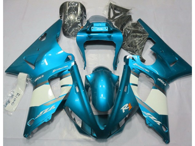 Light Blue & White 2000-2001 Yamaha R1 Motorcycle Fairings