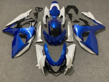 Light Blue & White 2009-2016 Suzuki GSXR 1000 Motorcycle Fairings