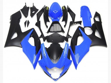 Light Gloss Blue and Matte Black Lowers 2005-2006 Suzuki GSXR 1000 Motorcycle Fairings