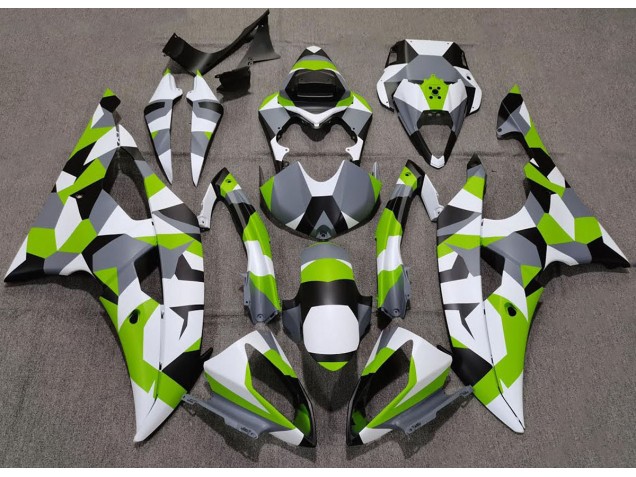 Light Green Camo Plain 2008-2016 Yamaha R6 Motorcycle Fairings