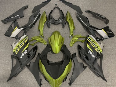 Liquid Yellow and Gray 2018-2020 Kawasaki Ninja 400 Motorcycle Fairings