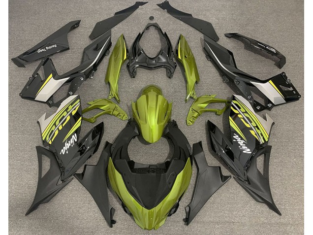 Liquid Yellow and Gray 2018-2020 Kawasaki Ninja 400 Motorcycle Fairings