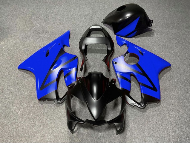 Matte Black and Blue 2001-2003 Honda CBR600 F4i Motorcycle Fairings