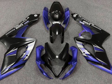 Matte Black and Blue 2005-2006 Suzuki GSXR 1000 Motorcycle Fairings