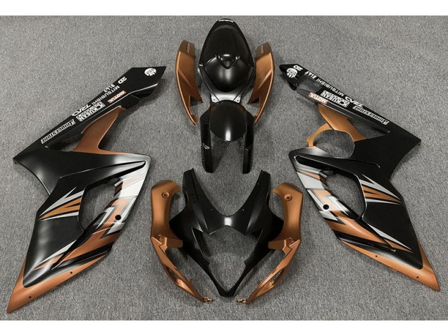 Matte Black and Bronze 2005-2006 Suzuki GSXR 1000 Motorcycle Fairings