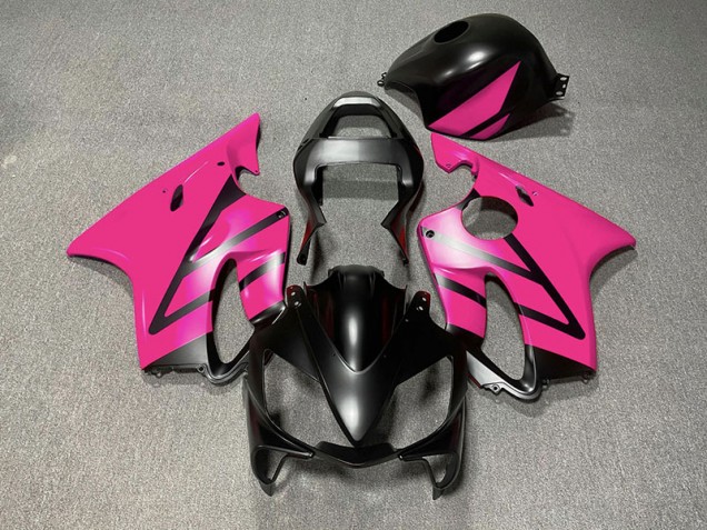 Matte Black and Pink 2001-2003 Honda CBR600 F4i Motorcycle Fairings