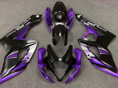 Matte Black and Purple 2005-2006 Suzuki GSXR 1000 Motorcycle Fairings