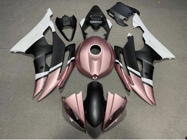 Matte Black and Rose Gold 2008-2016 Yamaha R6 Motorcycle Fairings