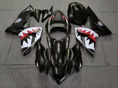 Matte Black Betty Bomber 2004-2005 Kawasaki ZX10R Motorcycle Fairings