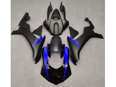 Matte Black & Blue 2015-2019 Yamaha R1 Motorcycle Fairings