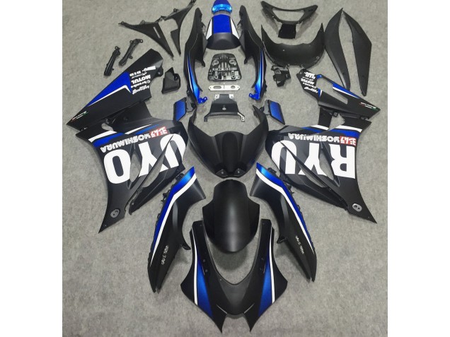 Matte Black & Blue 2017-2019 Suzuki GSXR 1000 Motorcycle Fairings