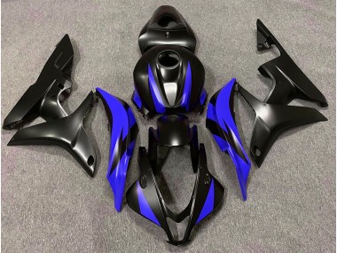 Matte Black & Blue Design 2007-2008 Honda CBR600RR Motorcycle Fairings