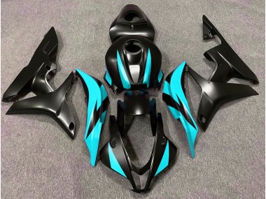 Matte Black & Cyan Design 2007-2008 Honda CBR600RR Motorcycle Fairings