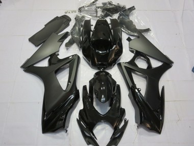 Matte Black Gloss Black 2007-2008 Suzuki GSXR 1000 Motorcycle Fairings