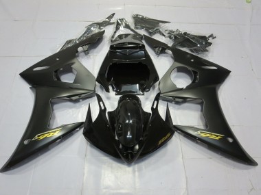 Matte Black Gold 2003-2005 Yamaha R6 Motorcycle Fairings