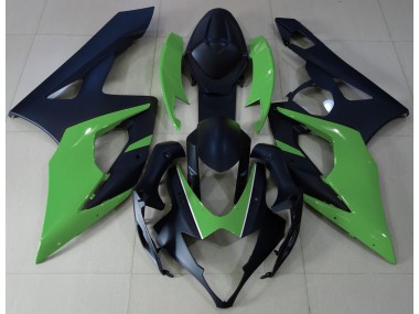 Matte Black & Green 2005-2006 Suzuki GSXR 1000 Motorcycle Fairings