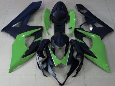 Matte Black & Green 2005-2006 Suzuki GSXR 1000 Motorcycle Fairings