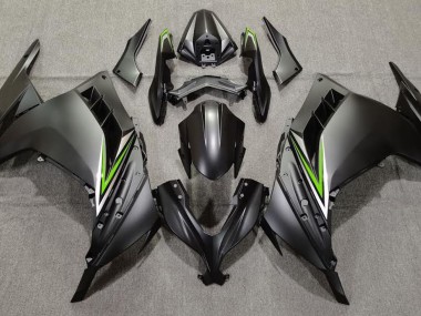 Matte Black & Green 2013-2018 Kawasaki Ninja 300 Motorcycle Fairings