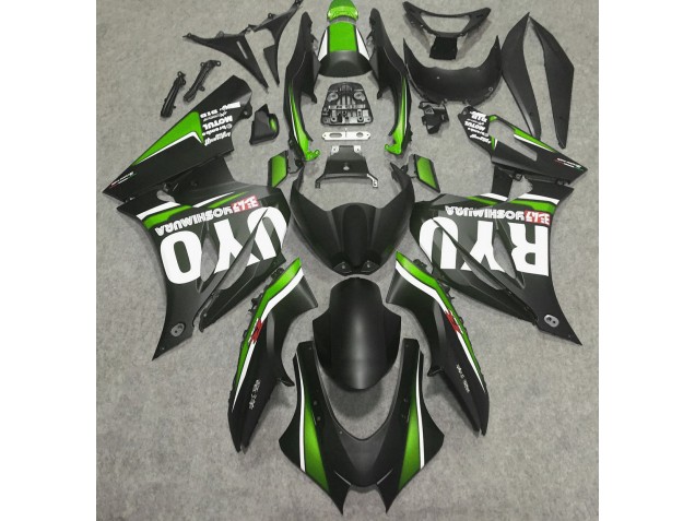 Matte Black & Green 2017-2019 Suzuki GSXR 1000 Motorcycle Fairings