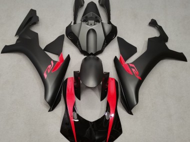 Matte Black & Pearl Red 2015-2019 Yamaha R1 Motorcycle Fairings