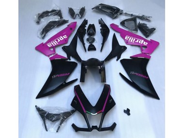 Matte Black & Pink 2010-2015 Aprilia RSV4 1000 Motorcycle Fairings