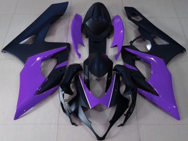 Matte Black & Purple 2005-2006 Suzuki GSXR 1000 Motorcycle Fairings