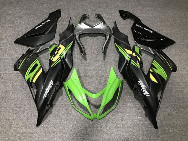 Matte Black & Racing 2013-2018 Kawasaki ZX6R Motorcycle Fairings