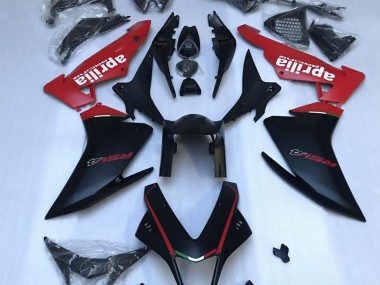 Matte Black & Red 2010-2015 Aprilia RSV4 1000 Motorcycle Fairings