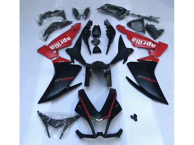 Matte Black & Red 2010-2015 Aprilia RSV4 1000 Motorcycle Fairings