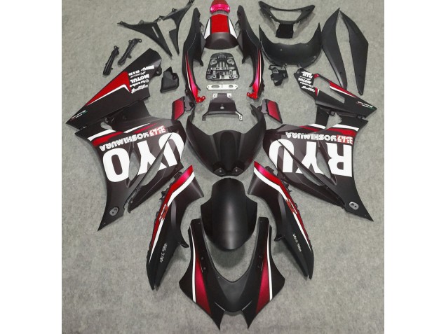 Matte Black & Red 2017-2019 Suzuki GSXR 1000 Motorcycle Fairings