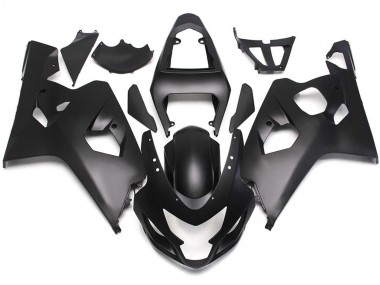 Matte Black Style w Red Decals 2004-2005 Suzuki GSXR 600-750 Motorcycle Fairings