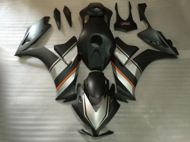 Matte Silver and Black 2012-2016 Honda CBR1000RR Motorcycle Fairings