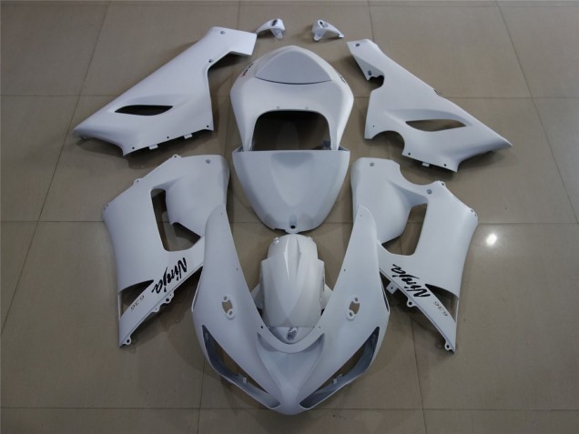 Matte White 2005-2006 Kawasaki ZX6R Motorcycle Fairings