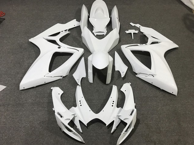 Matte White 2006-2007 Suzuki GSXR 600-750 Motorcycle Fairings