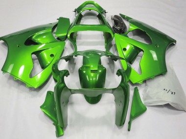 Metallic Green 2000-2002 Kawasaki ZX6R Motorcycle Fairings