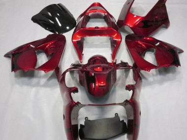 Metallic Red 2000-2002 Kawasaki ZX6R Motorcycle Fairings