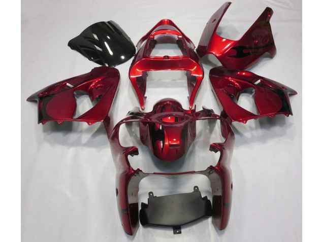 Metallic Red 2000-2002 Kawasaki ZX6R Motorcycle Fairings